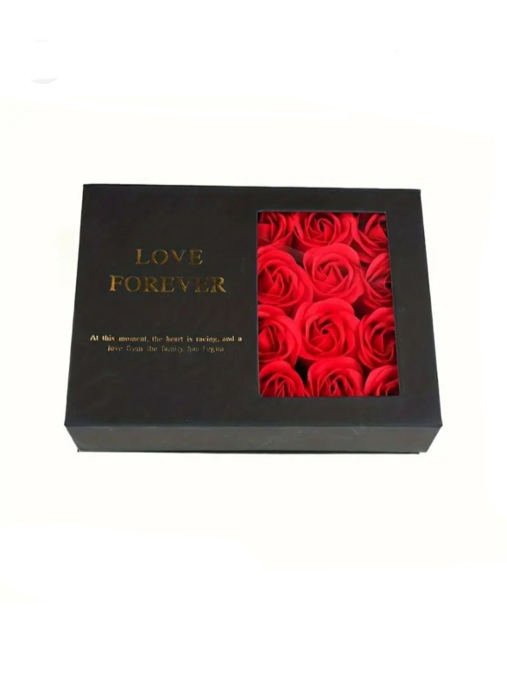 Love Forever mini gift box with artificial red roses